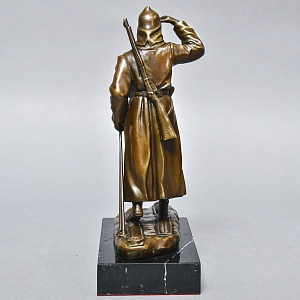 Авторская Бронзовая Статуэтка «Красноармеец в дозоре», Россия конец ХХ - начало ХХI веков. 