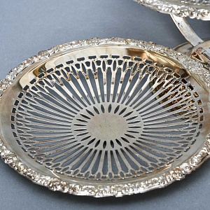 Металлическая Конфетница - Фруктовница «Этажерка» Silverplate, Sheffield Англия, 60-е гг.