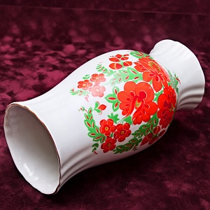 Коллекционная Фарфоровая Ваза «Серп и молот», СССР Бориславский ФЗ, 1974 - 1984 годы.