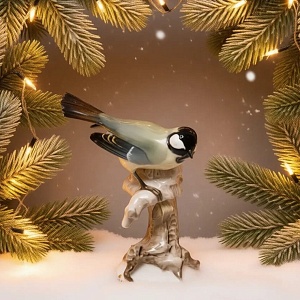  Коллекционная Фарфоровая статуэтка «Птица. Синица», Hutschenreuther Германия, 1955 -1968 годы. 