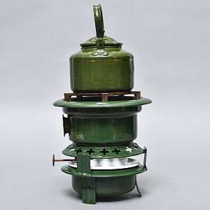 Старинная Керосиновая Горелка - Плитка - Керогаз с Чайником, GEORG HALLER Германия -40 гг.