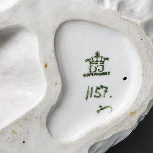 РЕДКОСТЬ! Большая Фарфоровая статуэтка «Белый медведь», Dahl-Jensen Дания, середина ХХ века.