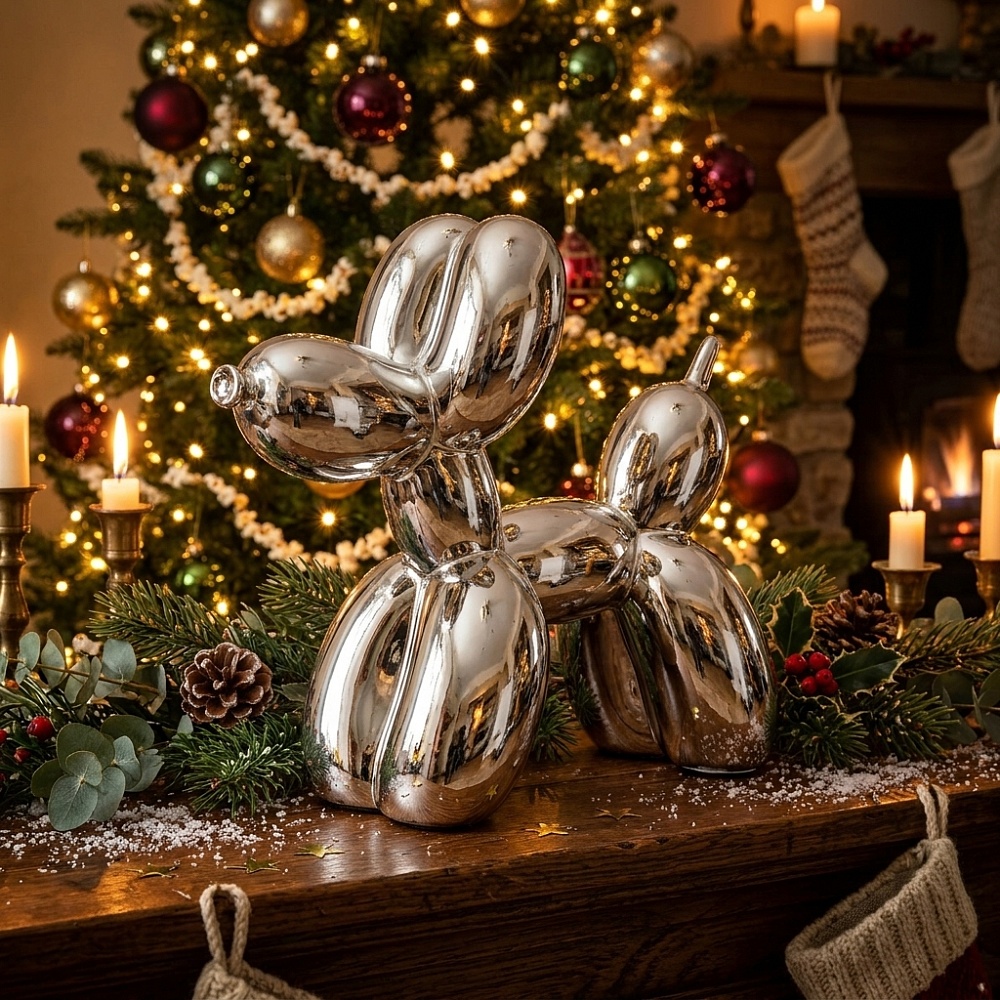 Дизайнерская фарфоровая статуэтка «Собака из воздушного шара - Balloon Dog» Jeff Koons, США - 1995 год.