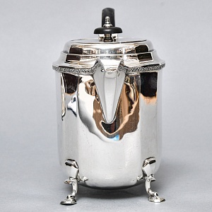 Винтажный Металлический Кофейник - Чайник на ножках 1 л. Silverplate, Англия - середина ХХ века.