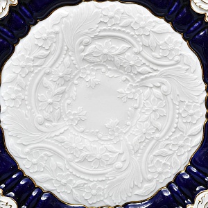 Коллекционное Фарфоровое Блюдо - Тарелка «Марсель», Кобальт, MEISSEN Германия - 1955 год.