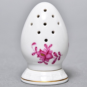 Набор для завтрака - три Пашотницы и Солонка «APPONYI PURPUR», Фарфор HEREND Венгрия. 