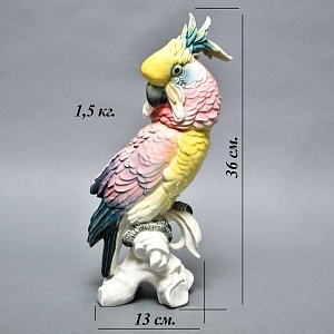 Большая Птица - Фарфоровая Статуэтка «Розово - Жёлтый Какаду» Н -36 см., Karl Ens Германия.