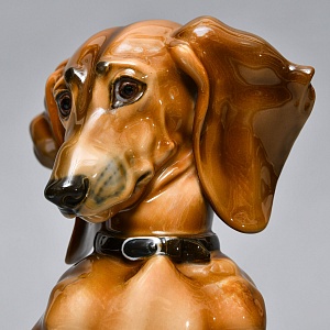 Антикварная Фарфоровая статуэтка «Собака. ТАКСА», ROSENTHAL Германия, 20-е годы ХХ века.