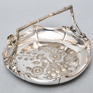 Металлическая Сухарница - Конфетница - Фруктовница, Silverplate, Mappin & Webbs Англия. 