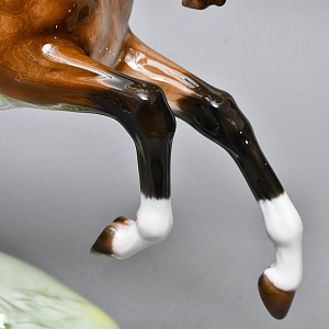 Большая Фарфоровая статуэтка «Бегущий конь. Арабский жеребец», ROSENTHAL Германия. 