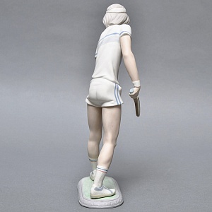 Парные Фарфоровые статуэтки «Теннисистка и Теннисист», Lladro Испания, 1982 - 1987 годы. 