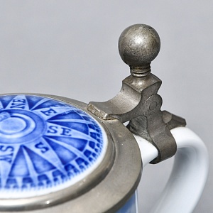 Коллекционная Пивная Кружка «Фрегат „Герб Бремена“ у родного порта, 1650 год», Berlin Design Германия -1976 год.