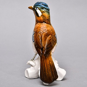 Птица - Фарфоровая статуэтка «Сойка», Karl Ens Германия, первая половина ХХ века.