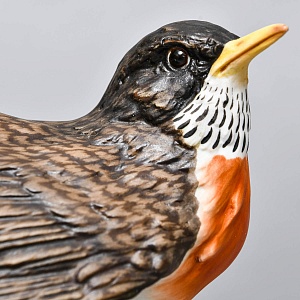 Бисквит! Коллекционная Фарфоровая статуэтка «Птица - Певчий дрозд» KAISER Porzellan Германия - 1979 год.