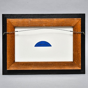 Фарфоровый Пласт - Картина - Панно «Сельский пейзаж. Заливной Луг», Royal Delft Голландия 50 гг.