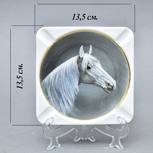 Антикварная Фарфоровая Пепельница  - Мелочевница "Лошадь", Kaestner Saxonia, Германия -20 гг.