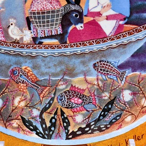 Коллекционная Фарфоровая тарелка - блюдо «Бегство в Египет», Königszelt Bavaria Германия - 1980 год. 