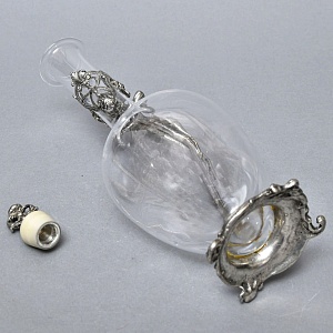 Роскошный Старинный Хрустальный Графин - Декантер в стиле Модерн, Франция первая половина ХХ века.