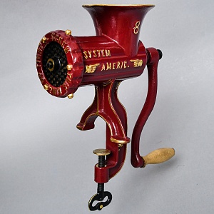 Старинная Ручная Механическая Мясорубка «SYSTEM AMERIC», США первая половина ХХ века.