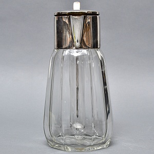 Винтажный Хрустальный Графин - Кувшин на 2,8 литра с Колбой для льда, Silverplated Германия. 