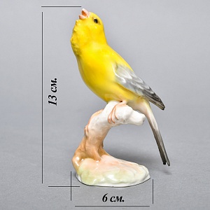 Коллекционная Фарфоровая статуэтка «Птица. Канарейка», Hutschenreuther Германия, середина ХХ века.