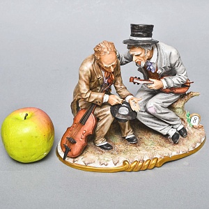 Коллекционная Фарфоровая статуэтка «Уличные Музыканты», SITZENDORF Германия. 