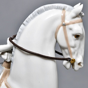 Коллекционная Фарфоровая статуэтка «Прекрасная наездница», Lladro Испания, 1984 - 1989 годы.