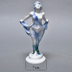 Антикварная Фарфоровая статуэтка «Невеста ветра», Арт Деко, Rosenthal Германия, 1912 - 1914 годы. 