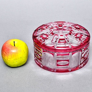 Шкатулка - Конфетница - Орешница Хрусталь VAL SAINT LAMBERT (Вал Сант Ламберт) Бельгия.