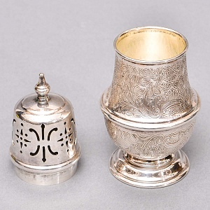 Винтажная Металлическая Баночка - Емкость - Флакон для сахарной пудры, Silverplated Англия 50гг.