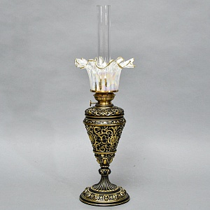 Старинная Настольная Керосиновая Лампа Hugo Schneider, Leipzig, Германия -1915 -1920 годы.