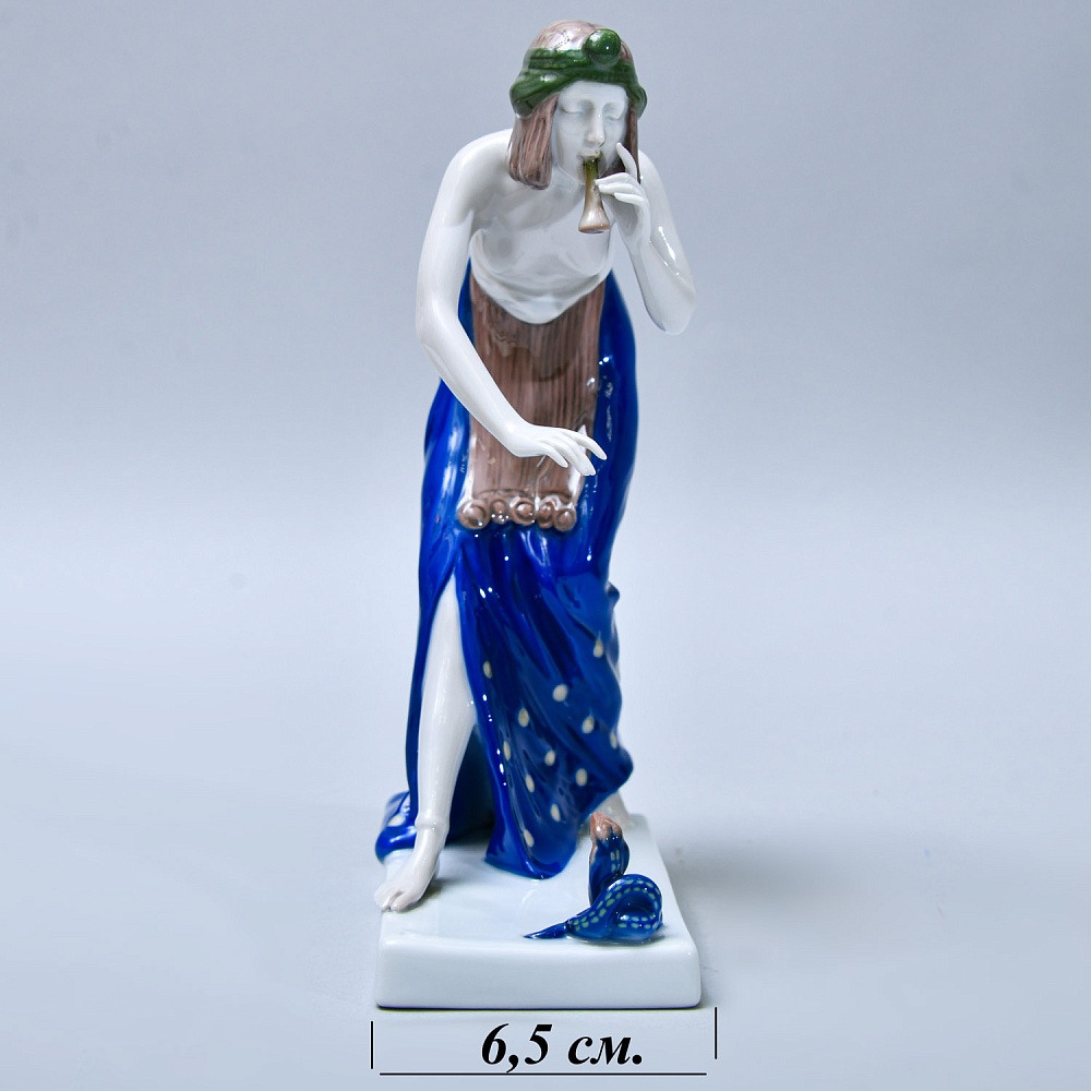 Редкость! Антикварная Фарфоровая статуэтка «Заклинательница змей», ROSENTHAL Германия -1919 год.