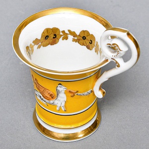 Антикварная Кофейная пара «Гриффоны», Фарфор Dressel & Kister Passau Германия, 1900 - 1922 годы. 