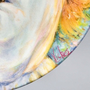 Коллекционная Фарфоровая тарелка «Девушка с щенком», Wedgwood Англия - 1987 год. 