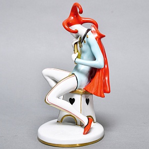 Редкая! Коллекционная Фарфоровая статуэтка «Придворный шут», GOEBEL Германия - 1986 год. 