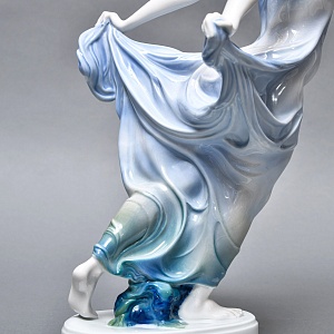 Антикварная Фарфоровая статуэтка Арт Деко «Невеста ветра», Rosenthal Германия, 1912 - 1914 годы. 