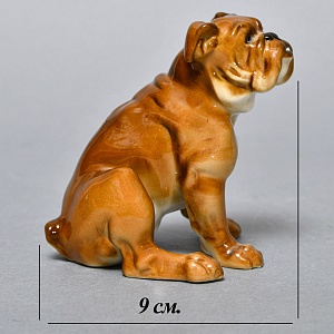 Коллекционная Фарфоровая статуэтка «Cобака. Английский бульдог» Hutschenreuther Германия, середина ХХ века.