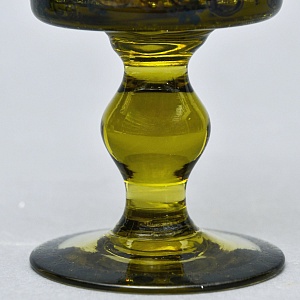 Антикварный Стеклянный Бокал - Кубок для Вина «Дама и её юный Кавалер», Германия конец XIX века. 