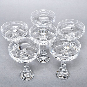 Редкость! Хрустальные Креманки - Фужеры для Шампанского серия «Neptune», BACCARAT, Франция, 80 -гг. 