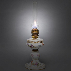 Старинная Керосиновая Фарфоровая Лампа MATADOR Ludwigsburg Германия, начало ХХ века.