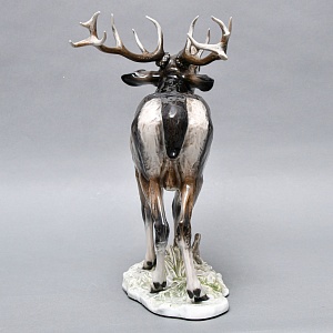Большая Фарфоровая статуэтка «Благородный ОЛЕНЬ», ROSENTHAL Германия, середина ХХ века. 