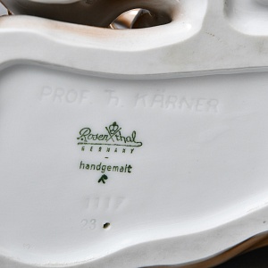 Коллекционная Фарфоровая статуэтка «Олениха и олененок », ROSENTHAL Германия, середина ХХ века. 