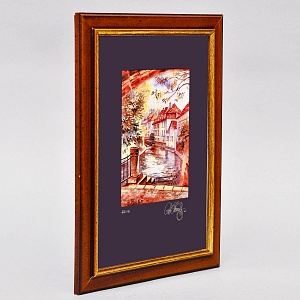 Авторская Коллекционная Картина - Рисунок «Уютные места Старой Праги», Чехия конец ХХ века.