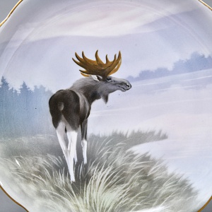 Столовый Фарфоровый сервиз «Охота» на 12 персон, Kaestner Saxonia Германия, первая половина ХХ века.