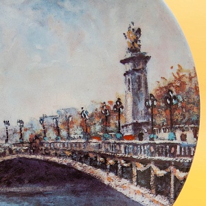 Коллекционная Тарелка «Париж - Мост Александра III» Фарфор, Лимож, Limoges, Франция.