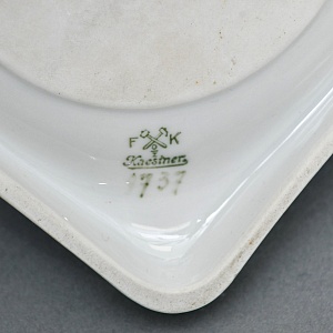 Антикварная Фарфоровая Пепельница  - Мелочевница "Лошадь", Kaestner Saxonia, Германия -20 гг.