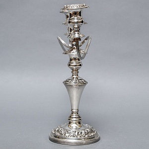 Старинный Канделябр - Подсвечник на Три Свечи, Silverplated SHEFFIELD Англия, начало ХХ века.