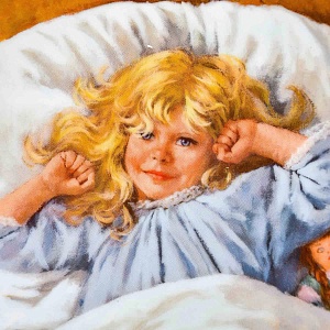 Коллекционная Фарфоровая Тарелка «День девочки Бекки. Пробуждение», RECO США - 1985 год. 