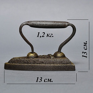 Антикварный Коллекционный Манжетный Чугунный Утюг Англия, конец ХIХ века.