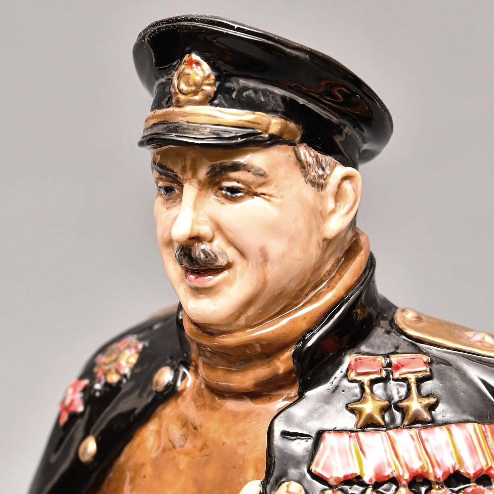 Коллекционная Авторская Статуэтка «Советский Исследователь Арктики - Папанин И.Д.», фарфор, Россия. 